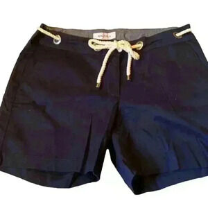 Nautica Navy Cotton Shorts Rope Belt Size 6